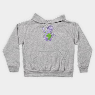 Little monster with headphones Kids Hoodie